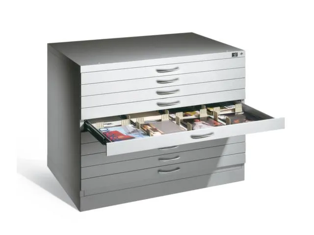 Tekeningenkast Hxbxd 760x1100x765mm 10 Laden Din A1 Ral7035