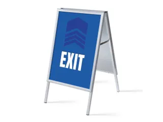 Stoepbord A1 complete set met print "EXIT" Blauw - 1