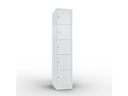 lockerkast cil.slot 1950x396x640mm 1x5 vakken RAL7035 front RAL7035