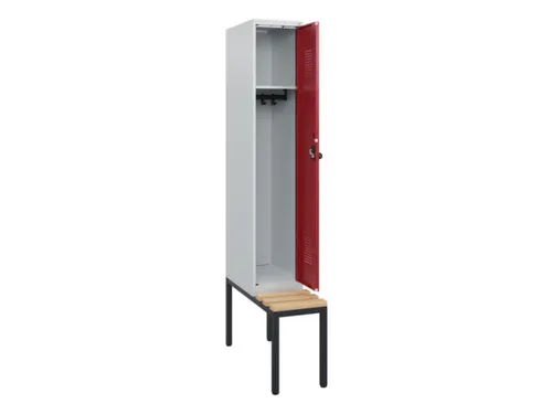 locker met bank,HxBxD 1950x300x815mm,1vak,vak B 300mm,draaigrendel