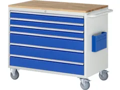 gereedschapswagen 975x1145x650mm beukblad 450kg 6 laden RAL5010