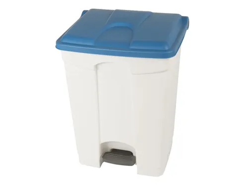 pedaalemmer,1x70l,HxBxD 673x495x412mm,romp PP wit,deksel PP blauw