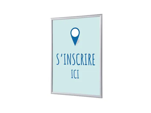 Kliklijst A1 complete set met print "S'incrire ici" Blauw