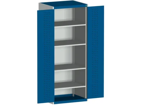 kast met geperforeerde platen,HxBxD 2000x800x525mm,4xStalen bodem