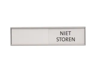 Design Schuifbord Aluminium Niet Storen Wit 150x40mm - 1
