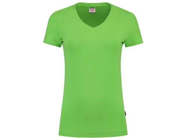 Tricorp 101008 T-shirt dames V-hals fitted limoengroen maat 3XL