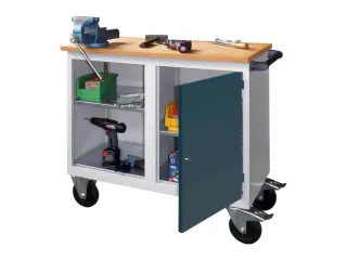 werkbank,verrijdbaar,HxBxD 915x1090x600mm,RAL7035,front RAL7016 - 3