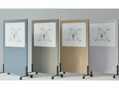 Silva verrijdbaar akoestisch whiteboard beige 200x120cm