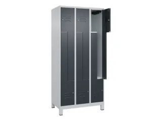 Z-garderobekast,HxBxD 1950x900x500mm,vak B 150/300mm,cil.-slot,voeten - 2