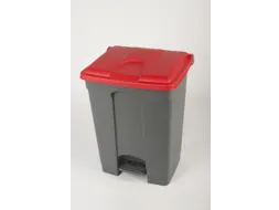 pedaalemmer,1x70l,HxBxD 673x495x412mm,romp PP grijs,deksel PP rood