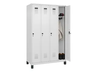 locker,HxBxD 1950x1200x500mm,4vak,vak B 300mm,draaigrendel,voeten - 1