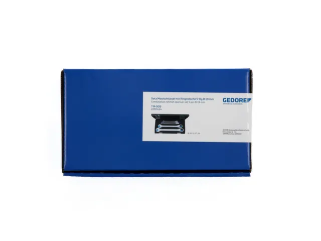 GEDORE 7 R-005 Set steeksleutels met ringratel 5-delig 8-19mm