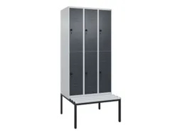 Dubbeldekse dekenkist,HxBxD 2120x900x815mm,3x2vak.,vak B 300mm