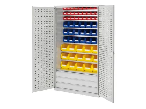 Ruime Bakkenkast 1950x1130x590mm 3laden 66 Magazijnbakken Geperf