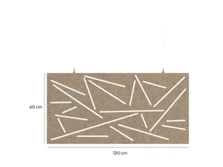 Akoestisch plafondpaneel met patroon uitsnede 60x120cm Zand - 3