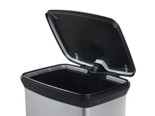 Rechthoekige pedaalemmer Decobin 50 Liter Zilver - 2