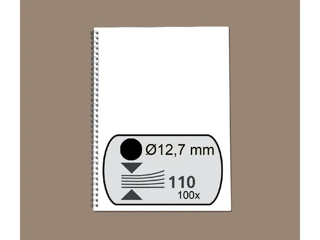 Draadrug GBC 12.5mm 34-rings A4 zwart 100stuks