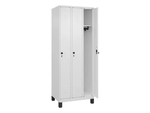 locker,HxBxD 1950x750x500mm,3vak,vak B 250mm,draaigrendel,voeten