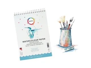 Aquarelblok Qrea A5 20 vel 200gr spiraal - 5