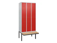 Dubbeldekse dekenkist,HxBxD 2120x900x815mm,3x2vak.,vak B 300mm