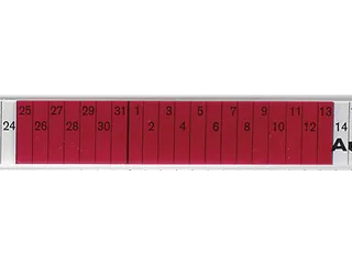 insteekbord,HxB 27x76mm,kunststof,rood transparant - 1