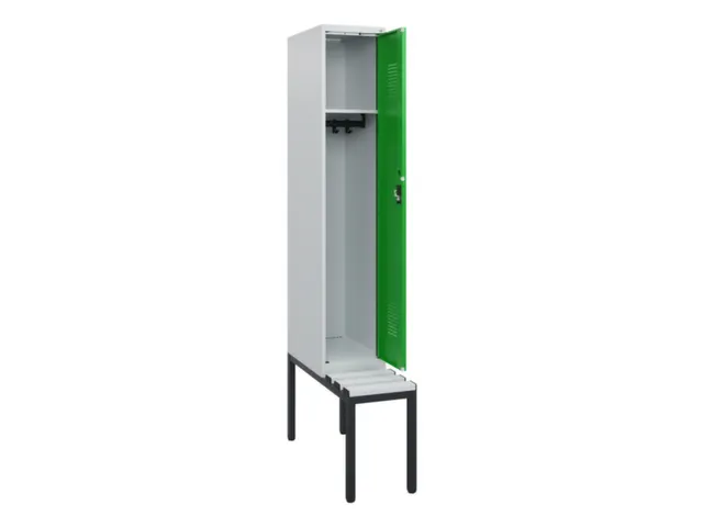 locker met bank,HxBxD 1950x300x815mm,1vak,vak B 300mm,cilinderslot
