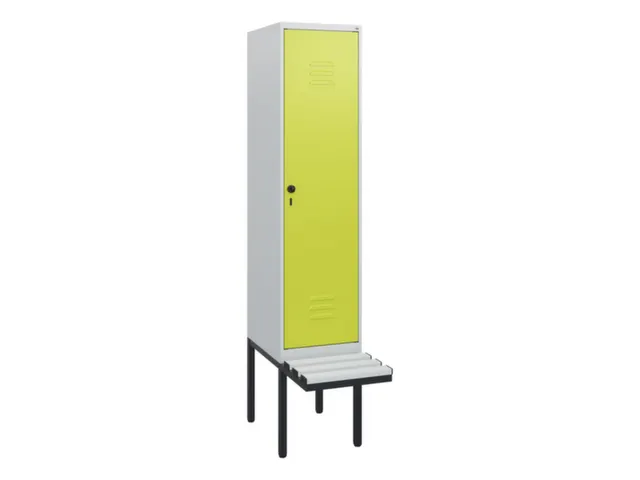 locker met bank,HxBxD 1950x400x815mm,1vak,vak B 400mm,draaigrendel