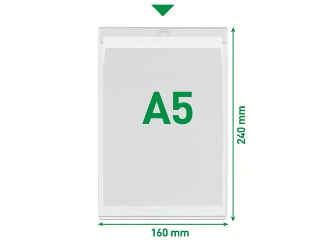 U-map Leitz 4095 A5 met ophangoog 0.20mm PVC transparant