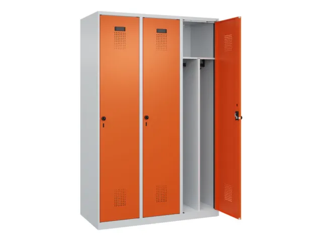 locker voor scheiding van kleding,HxBxD 1850x1200x500mm,3vak