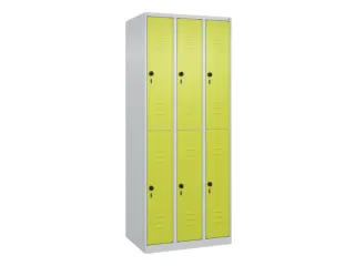 dubbeldekse locker,HxBxD 1850x750x500mm,3x2vak.,vak B 250mm - 1