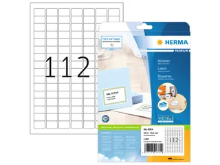 HERMA 4334 Premium etiketten A4 25,4x16,9mm Wit 2800 stuks - 1