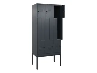 Z-garderobekast,HxBxD 2120x900x500mm,vak B 150/300mm,draaigrendel - 2