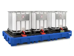 opvangbak,v. 3xIBC,opvangvol. 1000l,HxBxD 475x3640x1800mm