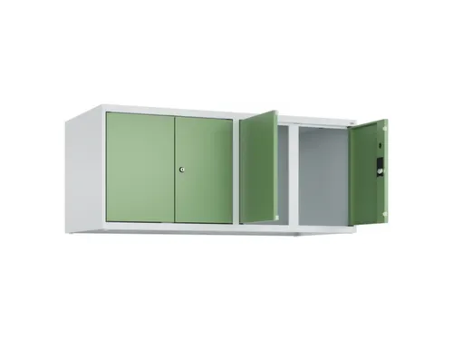 opzetkast,v. locker,4vak.,vak B 300mm,HxBxD 500x1200x500mm,vleugeldeur