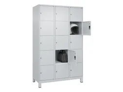 lockerkast,HxBxD 1950x1200x500mm,3x5vakken,vak B 400mm,cil.-slot
