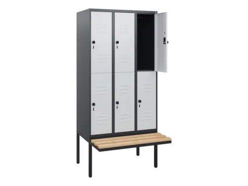 Dubbeldekse dekenkist,HxBxD 1950x900x815mm,3x2vak.,vak B 300mm