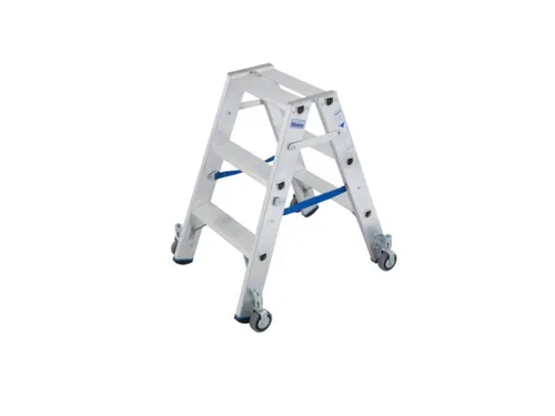 Ladder Aluminium Beide Zijden Verrijdbaar H 750Mm 2X3treden