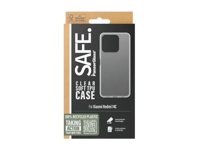 PanzerGlass SAFE. by TPU Case Transparent Xiaomi Redmi 14C, Hoes, X