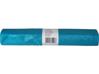 Vuilniszak 20 micron 70x110cm 120L HDPE blauw Rol van 25 stuks - 1