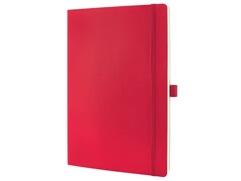 Notitieboek Conceptum Pure A4 rood 5mm ruit softcover. Genummerde pagi