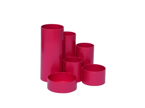 MAULtubo pennenbak 6 vaks Ø15x12,5cm Rood 85% recycling