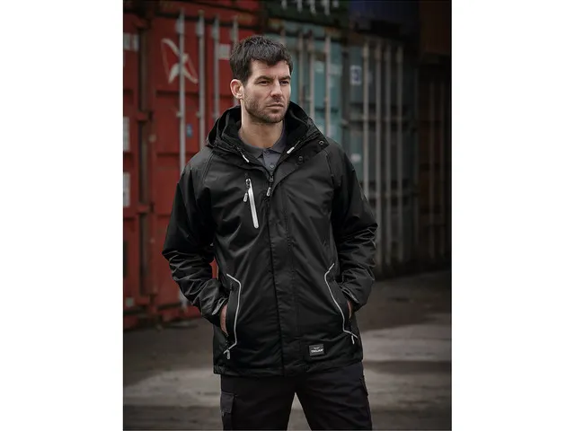 Blouson de travail Trojan 3-en-1 noir imperméable Taille XS