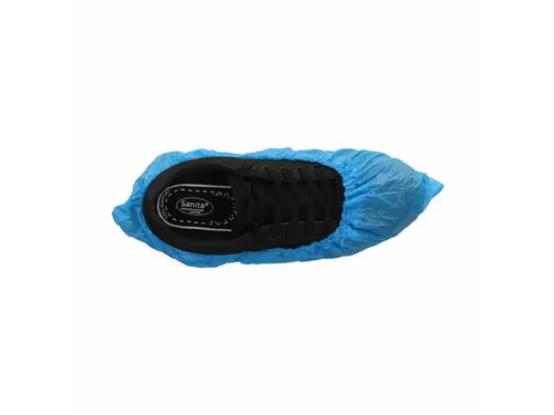 Cpe Schoenovertrek Blauw 410x150mm 40 Micron Geruwd 2000 Stuks