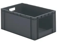 Euronorm-stapelbak 51liter Grijs 270x600x400mm Wanden/bodem Gesloten