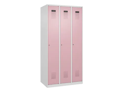 locker,HxBxD 1850x900x500mm,3vak,vak B 300mm,cil.-slot,staand op vloer