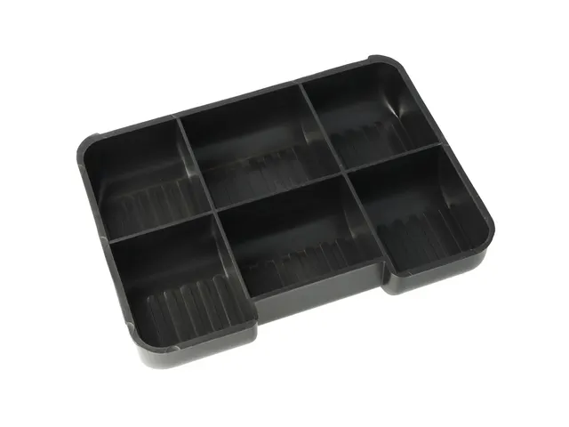 Coffret à monnaie westcott 152x120x79mm noir, insert en plastique ave