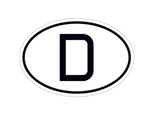 aanwijzingsbord,Internationaal kenteken voor Duitsland,PVC,wit