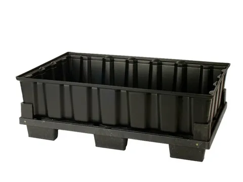 PE-opvangbak,v. 2x200l vat,opvangvol. 220l,HxBxD 400x1220x820mm