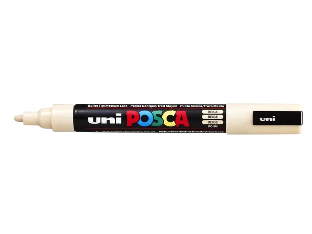 Verfstift Posca PC5M Medium Punt 1,8-2,5mm Beige