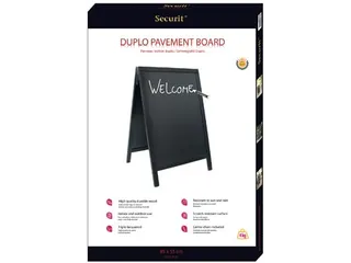 Securit Stoepbord Sandwich Ft 70x120 cm, Zwart - 1
